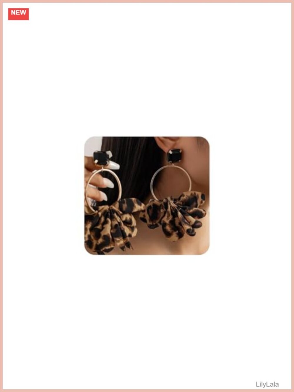 Chunky Leopard Dangle Drop Earrings for Women Gold Plated Crystal Statement